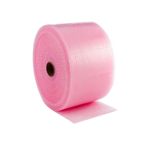 Anti-static Pink - 750 Feet x 12 Inches, 1/8 Inch Bubbles, Perforated