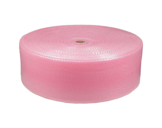 Anti-static Pink Bubble Cushioning Wrap Roll - 750 Feet x 12 Inches, 3/16 Inch Bubbles, Perforated Every 12 Inches